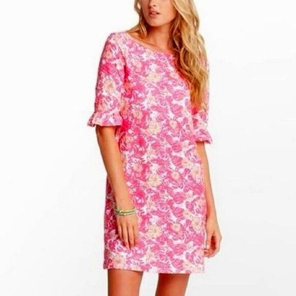 Lilly Pulitzer Dresses & Skirts - Lilly Pulitzer Somerset Shift Dress Chum Bucket Pink M